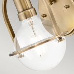 Kinkiet Somerset – 1 źródło światła – Przezroczyste szkło – Stary mosiądz QN-SOMERSET1-C-HB Elstead Lighting