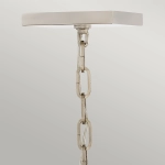 Duża lampa wisząca/ Półplafon Stinson – 4 źródła światła – Czarna/ Polerowany nikiel QN-STINSON-4P-L-BK Elstead Lighting