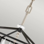 Lampa wisząca/ Półplafon Stinson – 4 źródła światła – Czarna/ Polerowany nikiel QN-STINSON-4P-M-BK Elstead Lighting