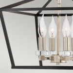 Lampa wisząca/ Półplafon Stinson – 4 źródła światła – Czarna/ Polerowany nikiel QN-STINSON-4P-M-BK Elstead Lighting