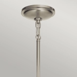 Lampa wisząca Tollis – 1 źródło światła – Białe/ Szczotkowany nikiel QN-TOLLIS-MP-BN Elstead Lighting