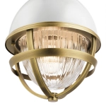 Lampa wisząca Tollis – 1 źródło światła – Białe/ Naturalny mosiądz QN-TOLLIS-MP-NBR Elstead Lighting