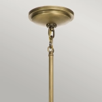 Lampa wisząca Tollis – 1 źródło światła – Białe/ Naturalny mosiądz QN-TOLLIS-MP-NBR Elstead Lighting