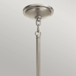 Lampa wisząca Tollis – 1 źródło światła – Białe/ Szczotkowany nikiel QN-TOLLIS-P-BN Elstead Lighting