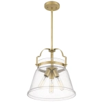 Lampa wisząca Wimberley – 3 źródła światła – Wyblakły mosiądz QN-WIMBERLEY-P-WS Elstead Lighting