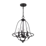 Lampa wisząca Bradbury – 4 źródła światła – Popielata QZ-BRADBURY-4P-GK Elstead Lighting