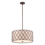 kinkiecik.pl Duża lampa wisząca Brown Lattice – 4 źródła światła QZ-BROWN-LATTICE-P-L Elstead Lightnig