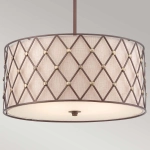 Duża lampa wisząca Brown Lattice – 4 źródła światła QZ-BROWN-LATTICE-P-L Elstead Lighting