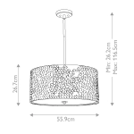 Duża lampa wisząca Confetti – 4 źródła światła QZ-CONFETTI-P-L Elstead Lighting