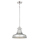 kinkiecik.pl Lampa wisząca Emery – 1 źródło światła – Cesarskie srebro QZ-EMERY-P-M-IS Elstead Lighting