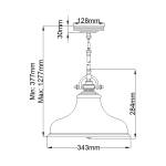 Lampa wisząca Emery – 1 źródło światła – Brąz palladiański QZ-EMERY-P-M-PN Elstead Lighting
