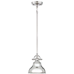 kinkiecik.pl Mała lampa wisząca Emery – 1 źródło światła – Cesarskie srebro QZ-EMERY-P-S-IS Elstead Lighting