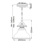 Mała lampa wisząca Emery – 1 źródło światła – Cesarskie srebro QZ-EMERY-P-S-IS Elstead Lighting