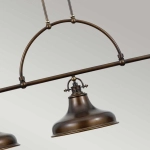 Podłużna lampa wisząca Emery – 3 źródła światła – Brąz palladiański QZ-EMERY3P-PN Elstead Lighting