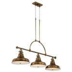 Podłużna lampa wisząca Emery – 3 źródła światła – Stary mosiądz QZ-EMERY3P-WS Elstead Lighting