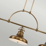 Podłużna lampa wisząca Emery – 3 źródła światła – Stary mosiądz QZ-EMERY3P-WS Elstead Lighting