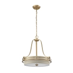 Lampa wisząca Gotham – 4 źródła światła – Szczotkowany mosiądz QZ-GOTHAM-P-BB Elstead Lighting