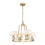 Żyrandol Gotham – 4 źródła światła – Szczotkowany mosiądz QZ-GOTHAM4-BB Elstead Lighting