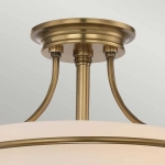 Półplafon Griffin – 3 źródła światła – Postarzany mosiądz QZ-GRIFFIN-SFS-WS Elstead Lighting