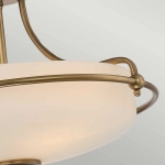 Półplafon Griffin – 3 źródła światła – Postarzany mosiądz QZ-GRIFFIN-SFS-WS Elstead Lighting