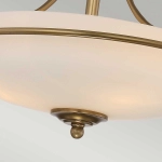 Półplafon Griffin – 3 źródła światła – Postarzany mosiądz QZ-GRIFFIN-SFS-WS Elstead Lighting