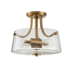 Półplafon Hollister – 2 źródła światła – Szczotkowany mosiądz QZ-HOLLISTER-SF-BB Elstead Lighting