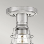 Półplafon Mixon – 1 źródło światła – Szczotkowany nikiel QZ-MIXON-SF-BN Elstead Lighting