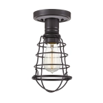Półplafon Mixon – 1 źródło światła – Brąz palladiański QZ-MIXON-SF-PN Elstead Lighting