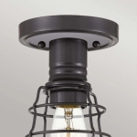 Półplafon Mixon – 1 źródło światła – Brąz palladiański QZ-MIXON-SF-PN Elstead Lighting