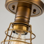 Półplafon Mixon – 1 źródło światła – Postarzany mosiądz QZ-MIXON-SF-WS Elstead Lighting