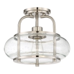 Półplafon Trilogy – 1 źródło światła – Szczotkowany nikiel QZ-TRILOGY-SFS-BN Elstead Lighting