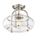 Półplafon Trilogy – 1 źródło światła – Szczotkowany nikiel QZ-TRILOGY-SFS-BN Elstead Lighting