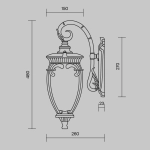 Kinkiet Wall Lamp Fleur O414WL-01BZ Maytoni - zdjęcie dodatkowe 7