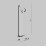 Lampa stojąca Oświetlenie krajobrazu Guss O592FL-L15GF3K Maytoni - zdjęcie dodatkowe 6