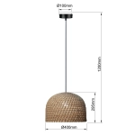 Rattanowa lampa wisząca Kanso 40 cm jasne drewno 1xE27 LP-2025/1P 40 cm Light Prestige