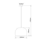 Rattanowa lampa wisząca Kanso 40 cm jasne drewno 1xE27 LP-2025/1P 40 cm Light Prestige