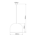 Rattanowa lampa wisząca Kanso 50 cm jasne drewno 1xE27 LP-2025/1P 50 cm Light Prestige