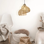 Rattanowa lampa wisząca Shella 40 cm jasne drewno 1xE27 LP-1806/1P 40cm Light Prestige