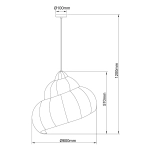 Rattanowa lampa wisząca Shella 60 cm jasne drewno 1xE27 LP-1806/1P 60cm Light Prestige