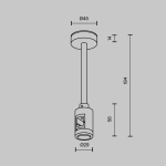 Mocowanie sufitowe Short pojedyncze 138 mm Flarity TRA156C-SL1-BS Maytoni - zdjęcie dodatkowe 3