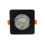 Ruchome kwadratowe oczko podtynkowe Plus czarne LED CCT LP-1506/1RS BK Square Light Prestige