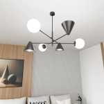 Żyrandol HERMES 6 BLACK 1347/6 EMIBIG Lighting