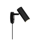 Ryflowany kinkiet Vico - czarny 2612591003 Nordlux