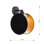 Kinkiet MOTIF K1 BLACK/GOLD 1325/K1 EMIBIG Lighting