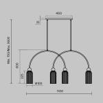Lampa wisząca Antic MOD302PL-04GR Maytoni - zdjęcie dodatkowe 4
