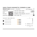 Alfa Saga Track Magnetic CORNER A 24W MILKY120 3000K (white) AZ4614 AZZARDO