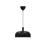 Sandro – czarna lampa wisząca z szerokim, kopułowym kloszem 2612003003 Nordlux