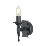 Kinkiet Saxon – 1 źródło światła – Czarny SAX1-BLK Elstead Lighting