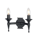 Kinkiet Saxon – 2 źródła światła – Czarny SAX2-BLK Elstead Lighting