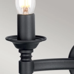 Kinkiet Saxon – 2 źródła światła – Czarny SAX2-BLK Elstead Lighting